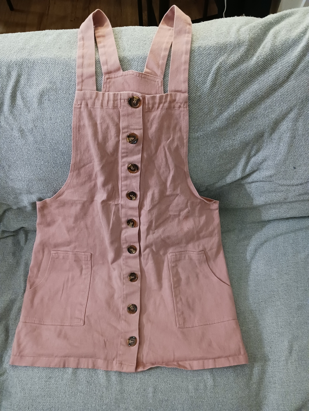 Justify Pink Mini Overall Dress Size Large